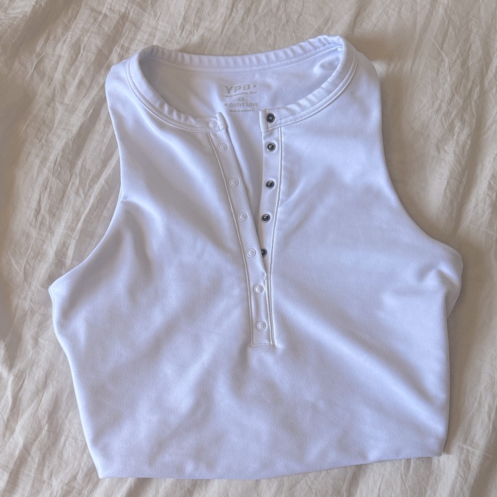 White Sleeveless Top
